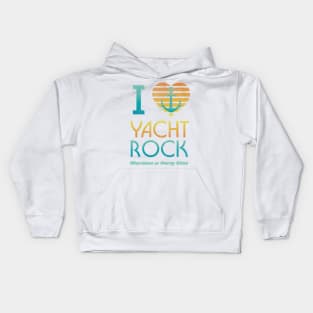 I Heart Yacht Rock Drinking design Maritime = Party Time Kids Hoodie
